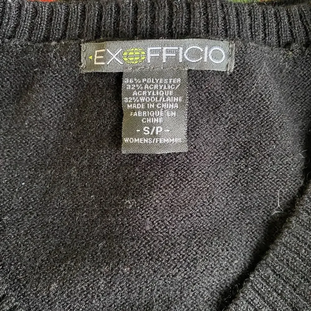 ExOfficio women's wool blend sweater outdoor camping size xs